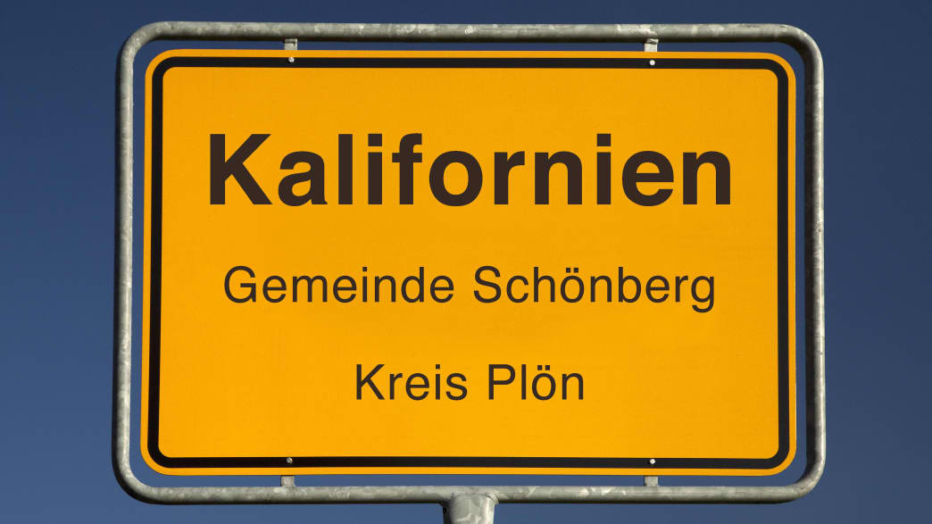 Ortsschild von Kalifornien