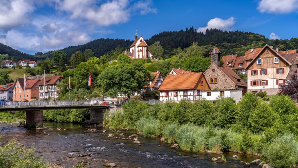 Weisenbach und der Fluss Murg im Murgtal imSchwarzwald,