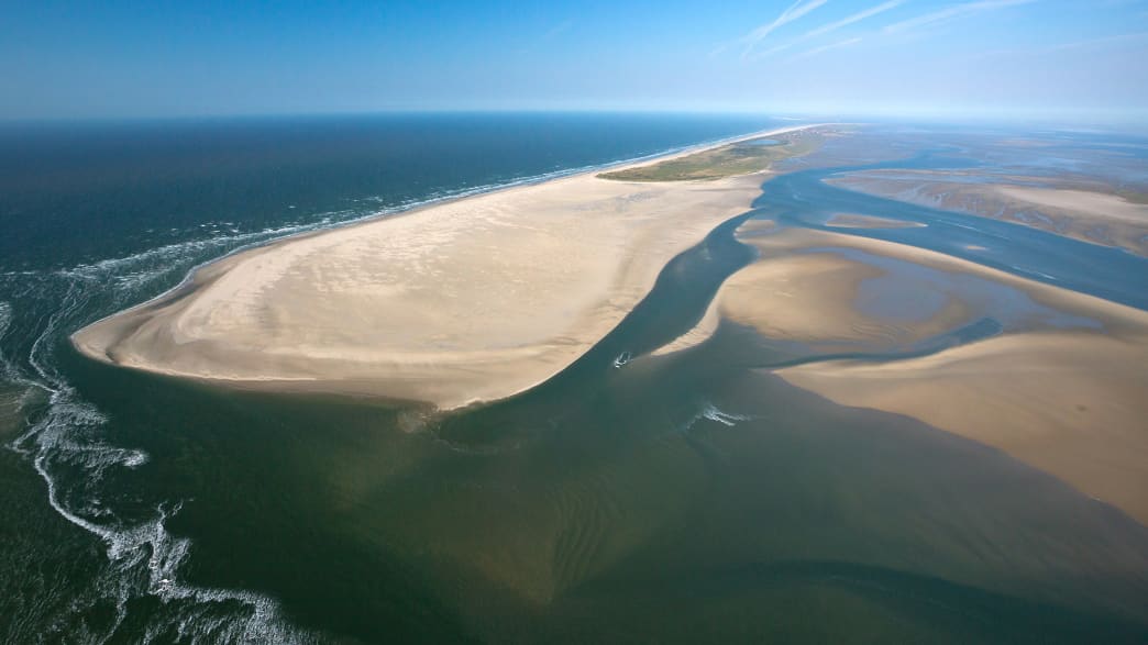 Luftaufnahme des Sandriffs Bill auf Juist