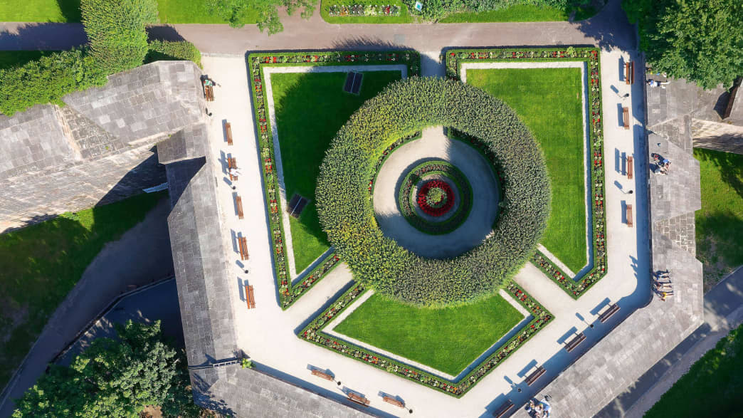 Blick auf den Burggarten in Nürnberg