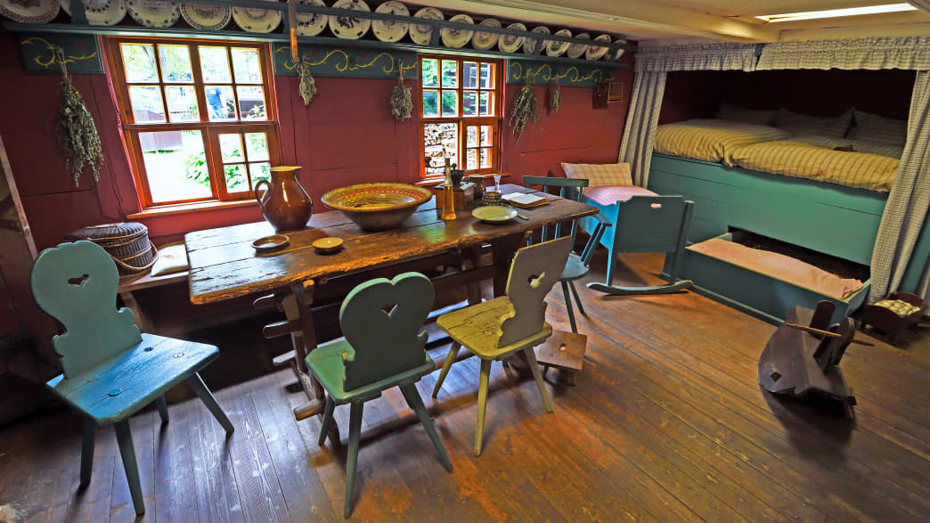 Stube im Freilichtmuseum in Lehde