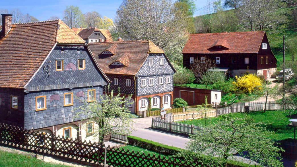 Umgebindehäuser in Waltersdorf
