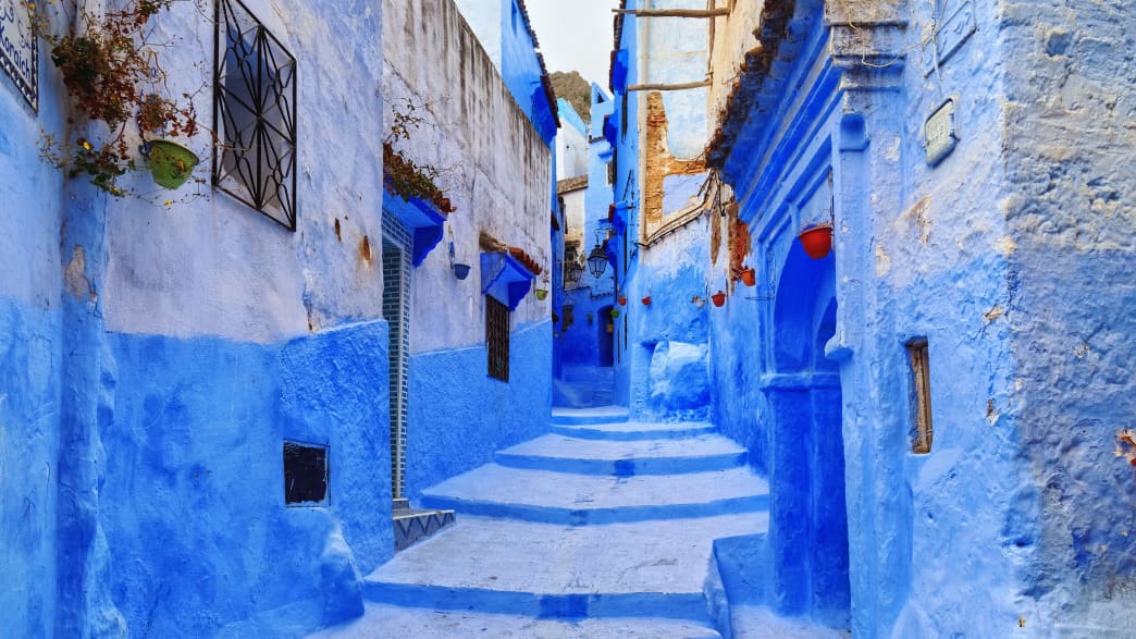 Chefchaouen die blau-weiß gekalkte Stadt im Norden Marokkos