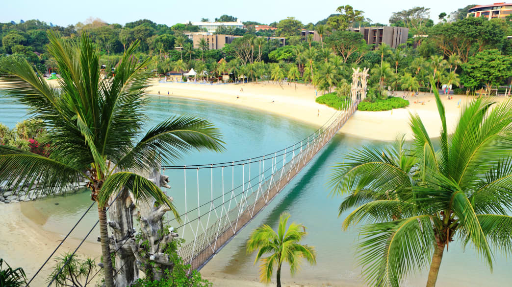 Hängebrücke in Sentosa in Singapur