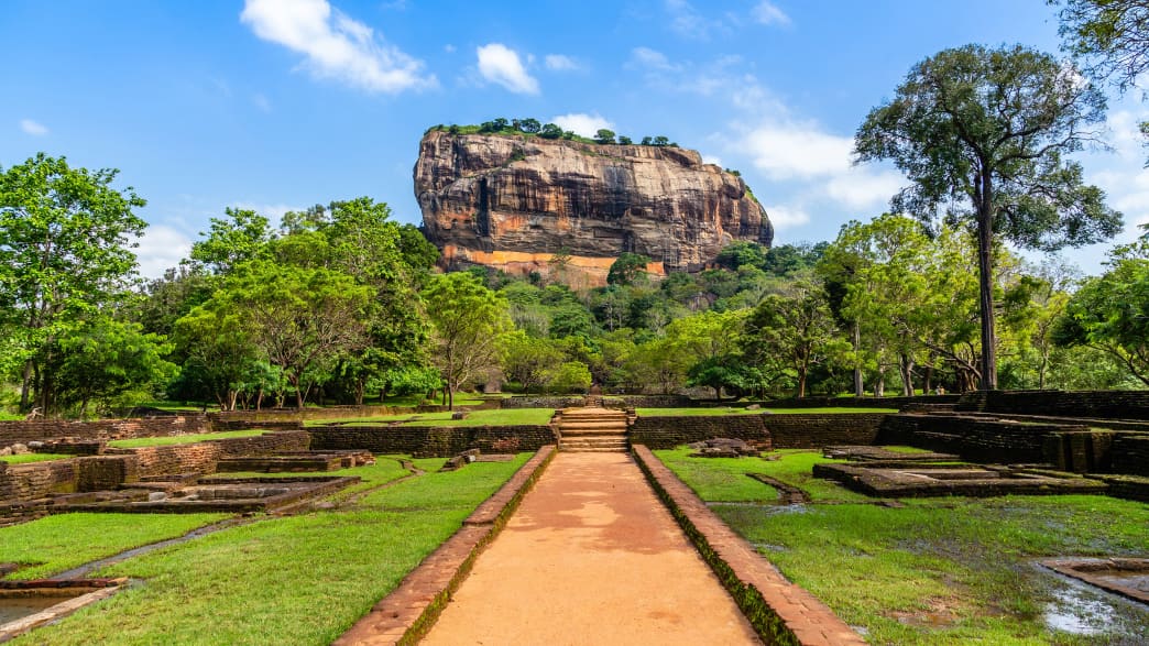 Blick auf den Sigiriya in Sri Lanka