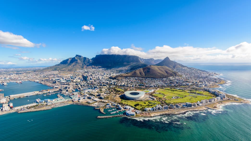 Luftaufnahme von Kapstadt in Südafrika