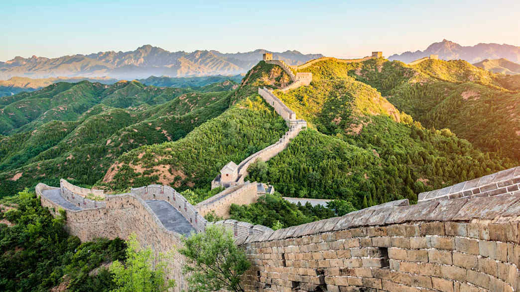 Chinesische Mauer im Abendlicht