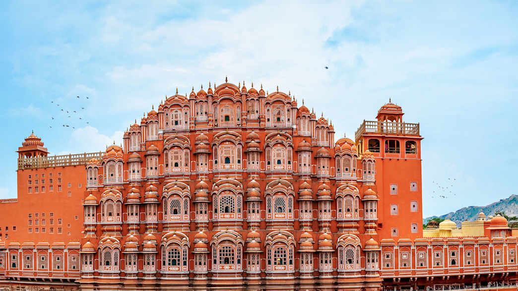 Der Palast der Winde in Jaipur in Indien
