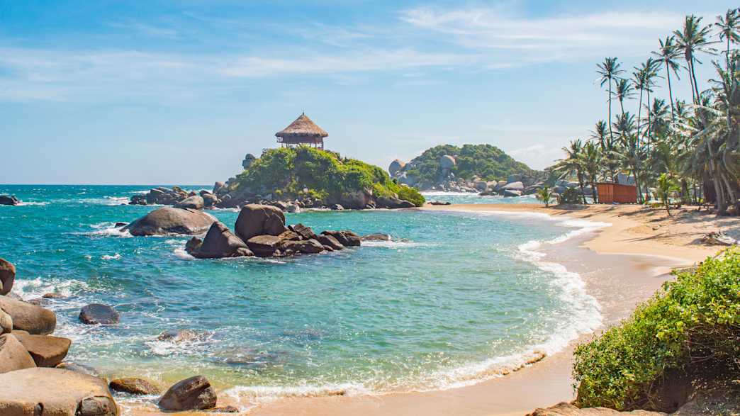 Strand im Tayrona-Nationalpark, Santa Marta, Magdalena, Kolumbien