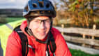 Radfahrer Matthes auf seinem täglichen Arbeitsweg bei Rheinbach in der Voreifel