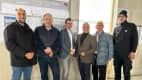 (v.l.n.r.) Klaus Schackers, Leiter Architektur, Ingenieurbüro Tilke, Hoch- und Tiefbau, Thomas Hätty, Leiter Fahrsicherheit, ADAC Nordbaden e.V., Raoul Schmidt-Lamontain, Bürgermeister für Klimaschutz, Umwelt und Mobilität, Heidelberg, Matthias Schmitting, Geschäftsführer, ADAC Nordbaden e.V., Hans Weber, Vorsitzender, ADAC Nordbaden e.V.• Jose Soares, Dachdeckermeister, S. Schott, Dachdecker Meisterbetrieb, Worms
