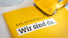 Eine Broschüre des ADAC Mittelrhein mit dem Titel "Wir sind da".