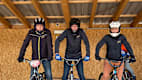 Manfred Sensburg (stellvertretender Vorsitzender), Martin Krisam (Vorstand für Ortsclubarbeit) und Isolde Holderied (Ortsclubregionalbeauftragte) absolvierten auf der neuen BMX-Bahn eine Testfahrt.