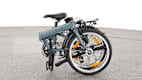 Das Klapprad von Dahon eingeklappt fotografiert