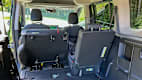 Rückbank des Ford Tourneo E-Courier, Innenraumaufnahme.