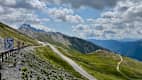 Blick vom Col Agnel auf die italienische Seite, hochalpiner Pass für Motorradtouren