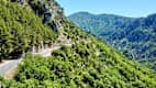 Straße entlang der Gorges du Verdon, spektakuläre Motorradtour durch die größte Schlucht Europas
