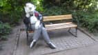 Loriot Figur auf einer Bank in Bremen