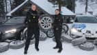 ADAC Tester beim Winterreifentest in Finnland