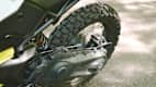 Das Hinterrad des Can Am Origin Elektromotorrad
