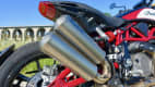 Auspuff eines FTR 1200 S Motorrad