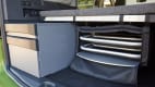 Der Stauraum des VW Caddy California Maxi