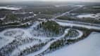 Teststrecke für den Winterreifentest in Ivalo