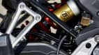 Close up der Fahrwerkskomponenten der BMW F850 GS