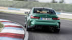 BMW M3 fahrend von hinten