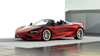 Front und Seitenansicht eines stehenden McLaren 750s Spider