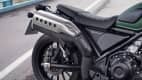 Detialaufnahme der Honda CL500 des Auspuff