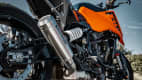 Der Auspuff der KTM 125 Duke