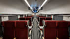 Blick in den Sitzwagen des Nightjets