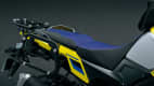 Der Sitz und Gepäckträger der Suzuki V Strom 1050 DE