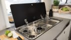 Der Gasgrill des Wohnmobils von Etrusco