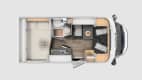 Ein Grundriss eines Wohnmobils von Sunlight