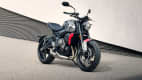 Die Triumph Trident 660 seitlich von vorne stehend
