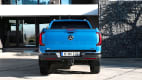 Der neue, blaue Pickup VW Amarok fotografiert von der Rückseite