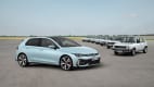 Seitenansicht und Front des VW Golf nach Facelift und die Vorgängermodelle