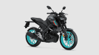 Seitenansicht einer stehenden Yamaha MT 125