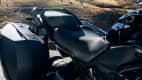 Detailaufnahme der Yamaha Niken GT des Sitzes