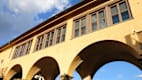 Blick auf den Vasari Korridor in FLorenz
