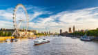 Blick auf die Themse und das London Eye