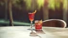Close Up eines Negroni sbagliato cocktails