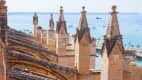 Blick von Der Dachterrasse der Kathedrale in Palma La Seu