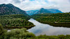 Blick auf den Lago del Cedrino auf Sardinien