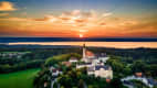 Sonnenuntergang am Kloster Andechs