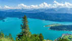 Blick auf den Walchensee und die Alpen