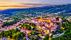 Abendstimmung in der kroatischen Stadt Buzet