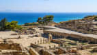 Archäologische Stätte: die Antike Stadt Kamiros auf der Insel Rhodos